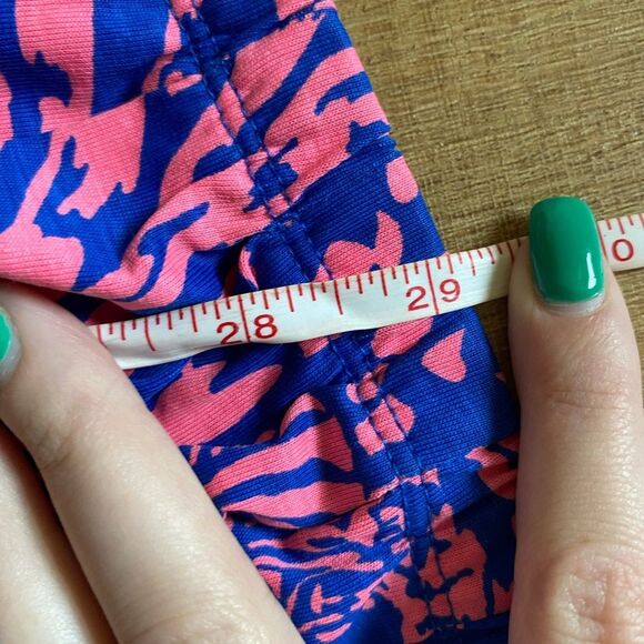 Lilly Pulitzer size 2/4 rolling in the grass blue pink strapless zebra dress - Picture 10 of 12